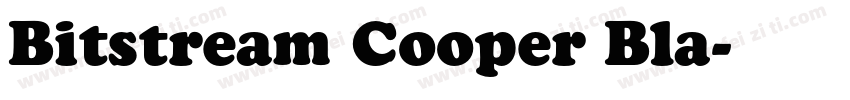 Bitstream Cooper Bla字体转换